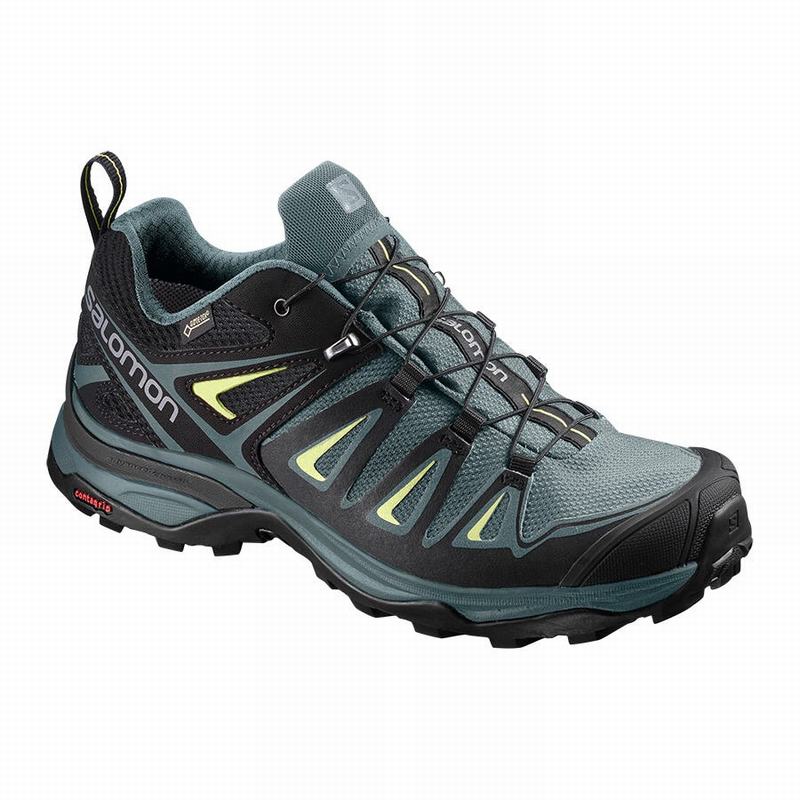 SALOMON X ULTRA 3 GORE-TEX Philippines - Women's Hiking Shoes - Green/Black | 425380-EZP